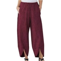 Ženske casual pantalone Trendy Svestrana moda casual proljeće i ljetne boje Stripe trake duge širine noge Hlače 4xl SAD: 16