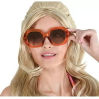 Prevelike narančaste jantarne sunčane naočale - 1970-ih - kostim dodatak - odrasla teen