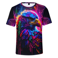 Košulje za muškarce Eagle 3D tiskane majice Modna muška dječja odjeća