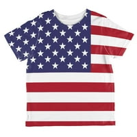 4. jula američka zastava Američka zastava po cijeloj majici mališana Multi 4T