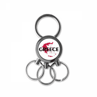 Grčka europska karta mit Art Deco modni nehrđajući čelik metalni držač za tastera za ključeve ključeva