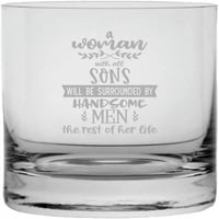 Žena sa svim matičnim danom sinova 11oz kristalni stijeni viski čaša