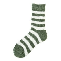 Božićne čarape za žene parovi ženske koralne čarape Stripe čarape šarene lagane pamučne čarape