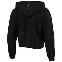 Ženski fisll crni toronto raptors logotip obrezani pulover hoodie