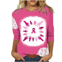Aboser Pink Traka Slatke vrhove Dukseri za svijest o raku dojke Podrška za majice rak raiariorne rukavice