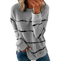 Ženska majica s dugim rukavima Ljetni ispis Labavi bluza
