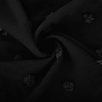 Pacommmark PI Vrijeme i Tru Ženske plus veličine Ljetni vrhovi Ženski namotač bez kaiševe LACE patchwork Ljetna casual bez rukava bluza crna