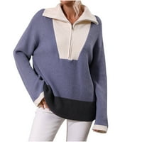 Voncos puni zip džemper jakna za žene - pulover dugih rukava casual na klirensu ženski džemperi vrhovi