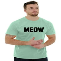 Luda mačka dama miow ljubitelji ljubimca Muška grafička majica Tees Brisco brendovi 5x