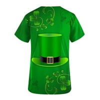 Daqian Womens Plus size T-majice St. Patrickov dan Modni ženski V-izrez Casual Džesnih kratkih rukava