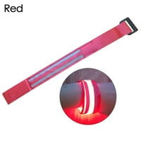 Boje podesivi dodaci na otvorenom biciklističkom LED svjetlosne narukvice bateriju svjetlosne ručne noći noćni ručni pojas sigurnosni refleksni reflektor crvena