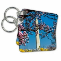3Droza Washington DC. Washington Spomenik proljeće sa cvjetajućim drvećem. - Ključni lanci, 2. po, skup