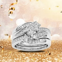 Žene Vjenčani prsten - Men Izjava prstenovi srebrni par Circon Classic prsten umetnuli nakit prstenovi