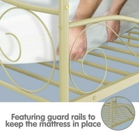 Konačenski trošak Twin Veličina metalni nadstrešni krevet okvir za krevet čelične letvice uzglavlje