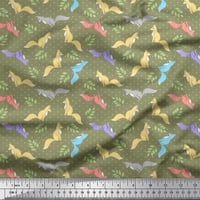 Soimoi Rayon Crepe tkanina točka, lišće i za životinjsko otisak šivaći tkaninski dvorište širom