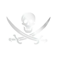 Jolly Roger Calico Jack Rackham Pirate naljepnice Decal Die Cut - samoljepljivi vinil - Vremenska zaštitna