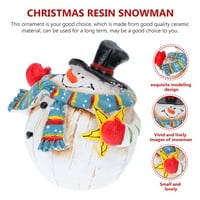 Božićni snjegović ukras kućnog malog ornamenta Jedinstveni zanat za smolu