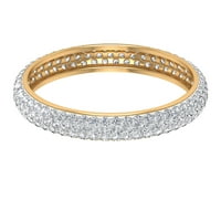 Micro Pave Set 1. CT Moissite Eternity prsten, moissite Full Evernity Ring Gold, moissitni zlatni prsten za žene, 14k žuto zlato, SAD 10,00