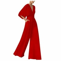 Nova crvena ženska haljina za bankete seksi seksi viseći vrat ženske pantalone