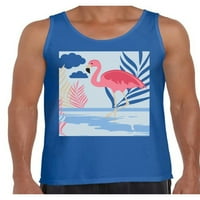 Awkward Styles Party Shirts Collection za plažu za muškarce Pink Flamingo Cisterna za muškarce Plaža