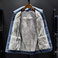 Penkiiy Men Casual traper jaknu i baršunasti štand-ovratnik jednokradne jakne kaput vodootporna jakna