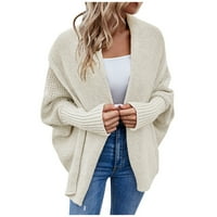 Ženske plus veličine kaputi i jakne jesen zimski kaputi modni casual pleteni kardigan sa kapuljačom