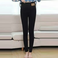 Lenago ženske hlače plus veličina casual široke pantalone za noge tiskane elastične struke labave hlače