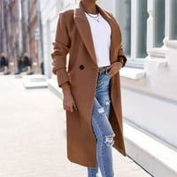 Ženska bluza od vunene kapute Tanki kaput dugačka jakna dame tanki dugi remen elegantni preko rublje