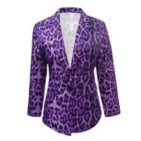 Ženske jakne za paket Ležerne leopard Ispiši jedno dugme Rever Slim odijelo TEMPERAMENT CARDIGAN CAPE