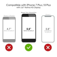 Distinconknk Clear Shootfofofoff Hybrid futrola za iPhone Plus Plus TPU Bumper Akrilni zaštitnik zaslona