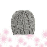 Pletena šešir moda topla šešir pletenica Zima zgušnjava šešir za zimsku djecu svijetlo siva