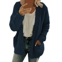 GZEA zimski kaput Žene Ležerne prilike plus veličine Plušaj džemper džepovi Outerwear gumb Cardigan kaput Ženska moda