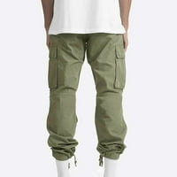 Muške teretne hlače Classic Fit elastičnost Slim ravne dukseve Poslovne pantalone Radne hlače Urban