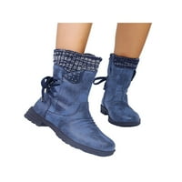 Romomi Dame Side Zip Boot Elastic Bootie High Top Boots Ženske ne-kliznite udobnost Prozračna kruga