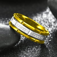 Gold-Srebrna volfram Carbide Cick Dizajn W Bijela kubična cirkonija vjenčani prsten mens womens w Besplatno