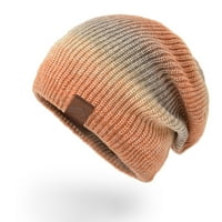 Heiheiup zimske žene pleteni šešir toplo zadržavanje modne postepene boje vunene šešir duge šešir