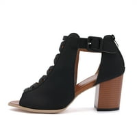 Lacyhop Ženske otvorene nožne cipele sa sandale za petu Sandale Večernja haljina cipele čizme crna veličina