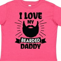 Inktastic Volim svog bradivog tata sa bradom silueta poklon dječaka malih majica ili majica mališana