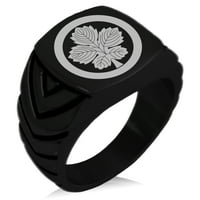 Nehrđajući čelik Abe Samurai Crest Chevron uzorak Biker stil polirani prsten