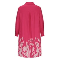 Safuny ženska duljina duljina haljina Cardigan Clearance Floral Boho Beach Revel zimski gumb Slobodno