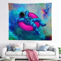Tapipstvo astronauta Trippy Galaxy Space Pilot Wall Viseći fantasy zidne tapiserije za dnevni boravak