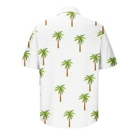 Amidoa muški ljetni havajski dlan vrhovi majica lapera s kratkim rukavima sa džepovima 4. jula vrhova