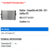 Radijator - kompatibilan sa - Cadillac DTS 2010