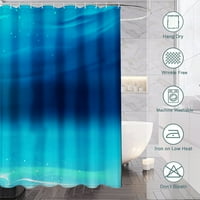 Modna poliesterska tkanina za zavjese za tuširanje sa kukama, akvarelom okeanom, 12, 35.43x70.87in