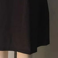 Vivianyo HD Plus Veličina Ženske haljine odore za ženske casual bez rukava O-izrez Dame tiskane tanka mini haljina bljeskalica ljubičasta