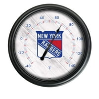 Holland Bar Stool Odthth14bk-08nyrang NHL New York Rangers in. Dia. Induran i vanjski LED termometar, crni