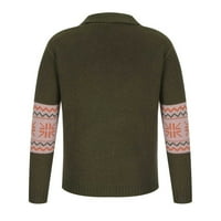 Uorcsa udobna jakna s dugim rukavima modna okrugla vrata jesen i zimski pulover pletene muške džempere vojska zelena