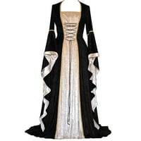 Ženska vintage keltska podne duljine renesansne gotičke haljine