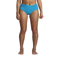 Lands 'End Women's Plus veličine otporni na klor otporan na gornje retro visokog struka bikinija