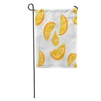 Kriška narančasta Pomjerena uzorka citrusa hrana svježa voća prirodna priroda vrtna zastava ukrasna